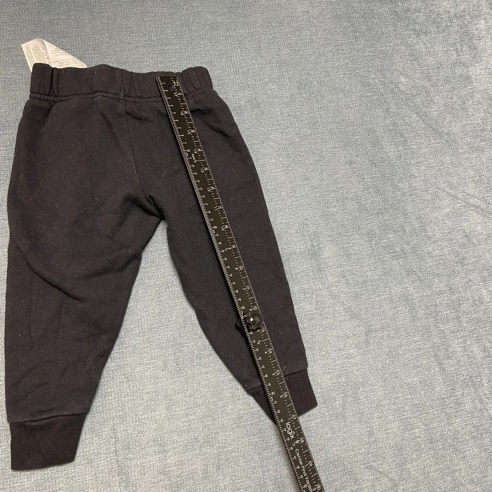 Nike Sweatpants Toddlers 2T Black Swoosh Logo Fleece Lined Elastic Waist Winter